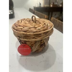 NWT Small Circle Woven Canister